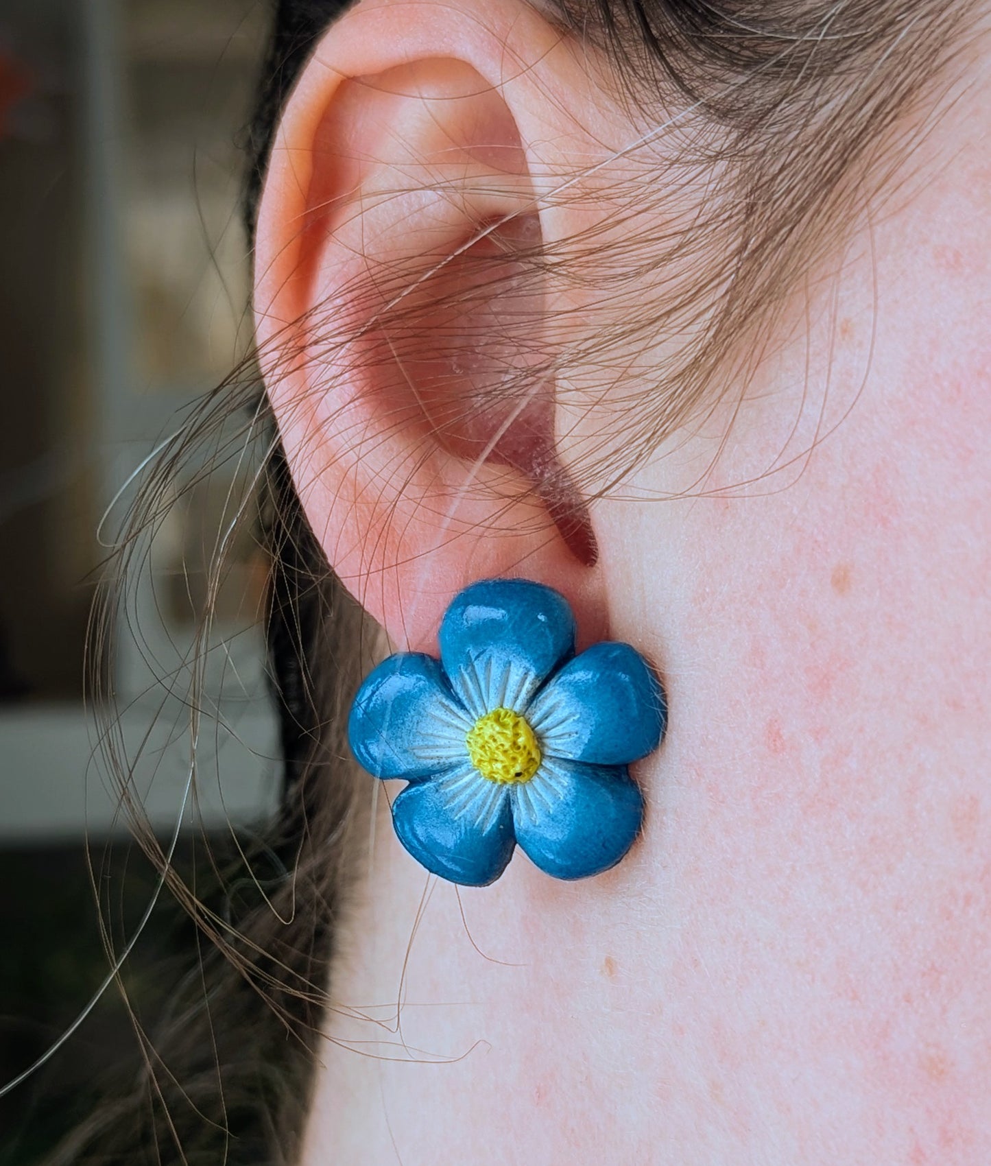 Forget-me-not stud earrings