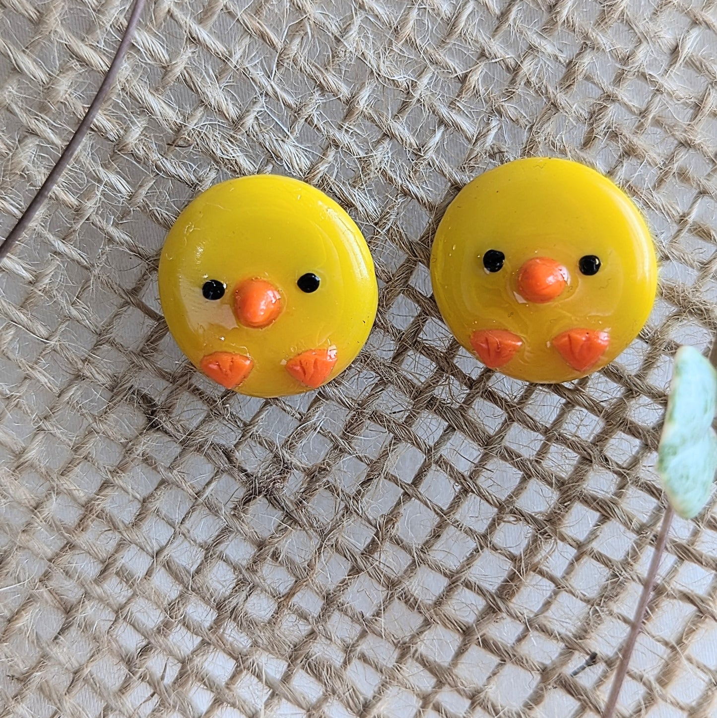 Baby chick stud earrings