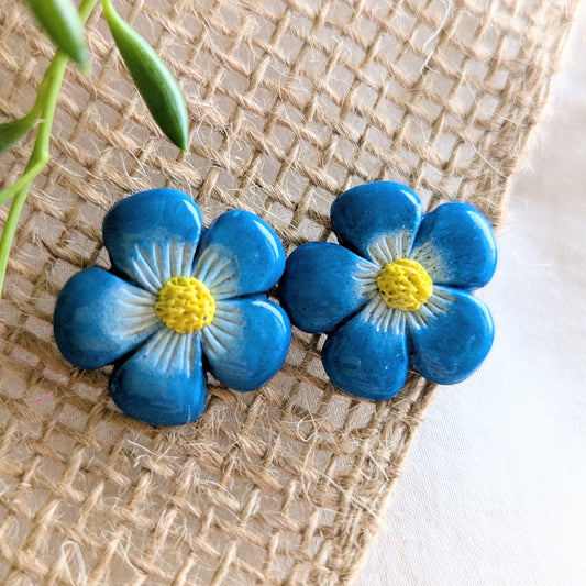 Forget-me-not stud earrings