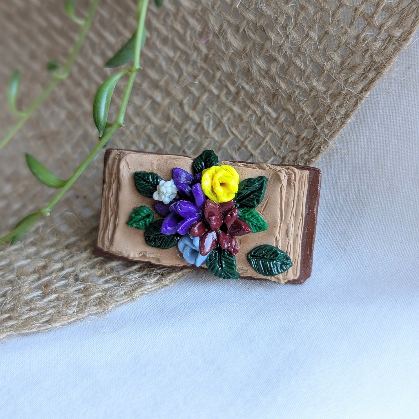 Blooming book pin