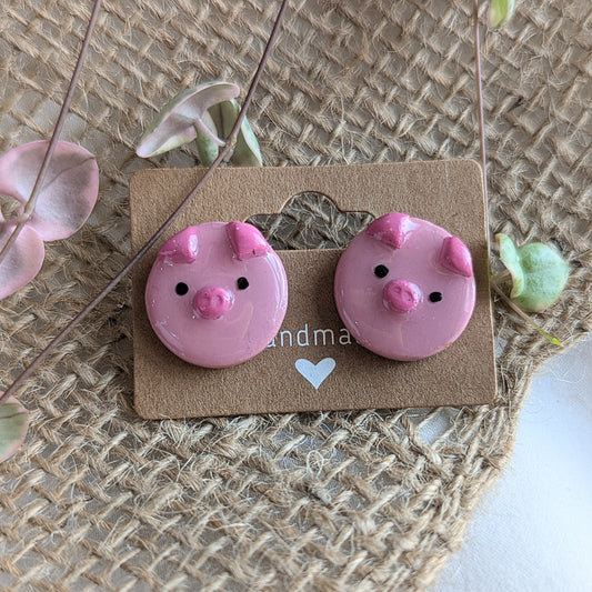 Little piggy stud earrings