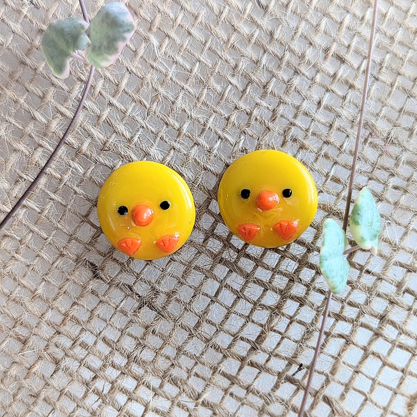Baby chick stud earrings