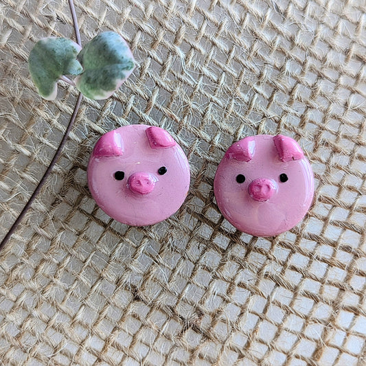Little piggy stud earrings